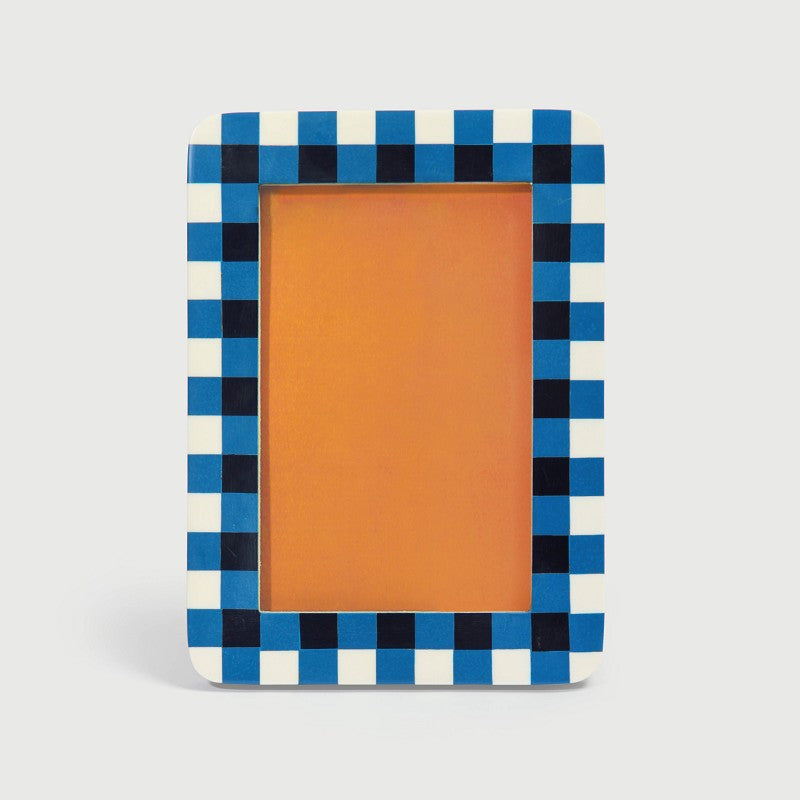 &K Blue Check Frame