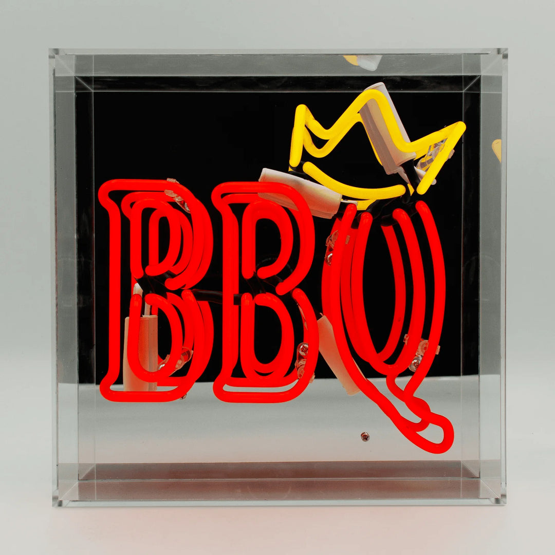 BBQ King Neon Glass Sign