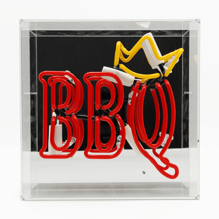 BBQ King Neon Glass Sign