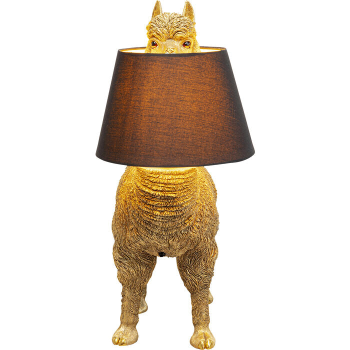 Gold Alpaca Table Lamp
