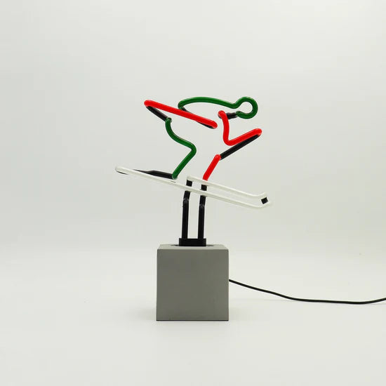 Ski Neon Glass Sign