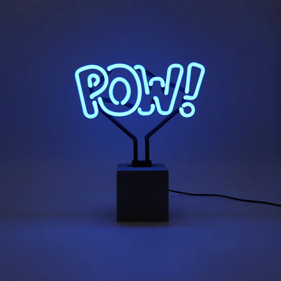 POW Neon Glass Sign