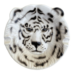 White Leopard Decorative Plate