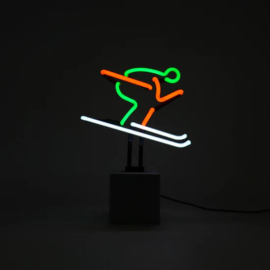 Ski Neon Glass Sign