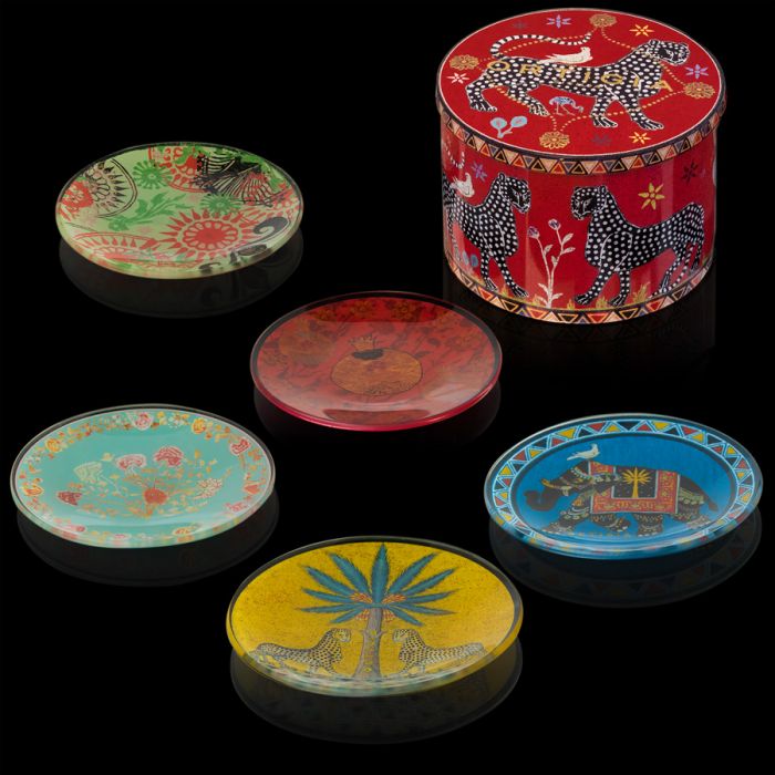 Ortigia Round Glass Plates Set