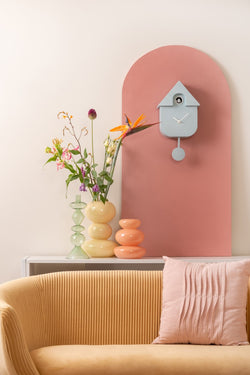Modern 'Bird Song' Pastel Wall Clocks