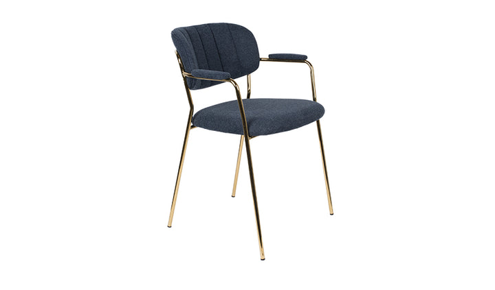 Jolien Gold Leg Chairs/Armchairs Set