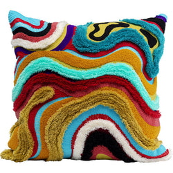 Multicoloured Wave Cushion