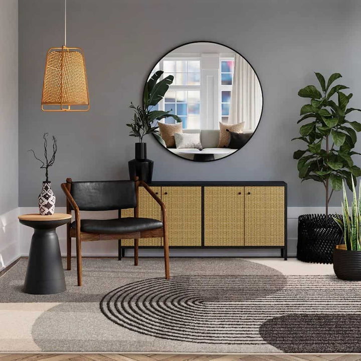 Muse Grey Retro Rugs