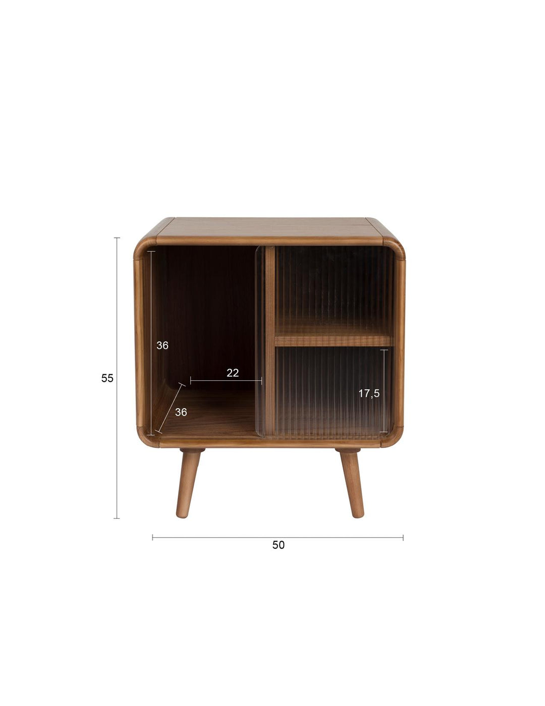 Walnut Rise Locker/Side Table