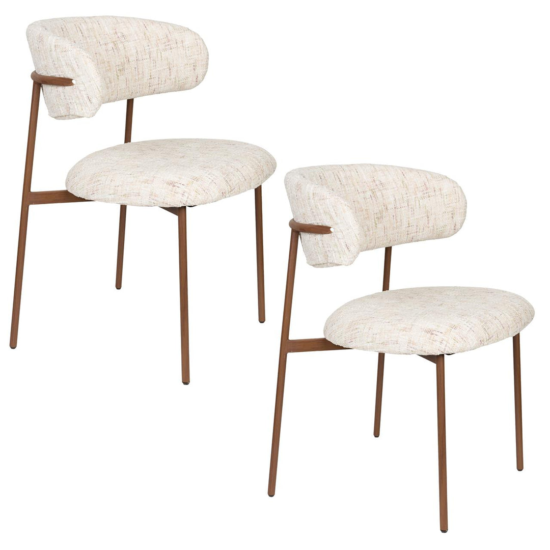 Claes Off White Dining Chairs Set