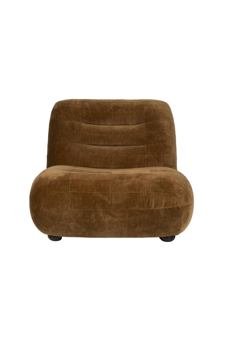 Lounge Chair Wyatt Velours Cognac