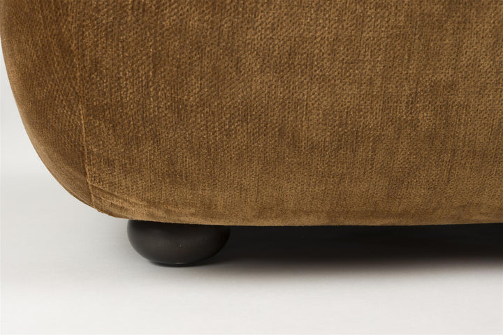 Lounge Chair Wyatt Velours Cognac