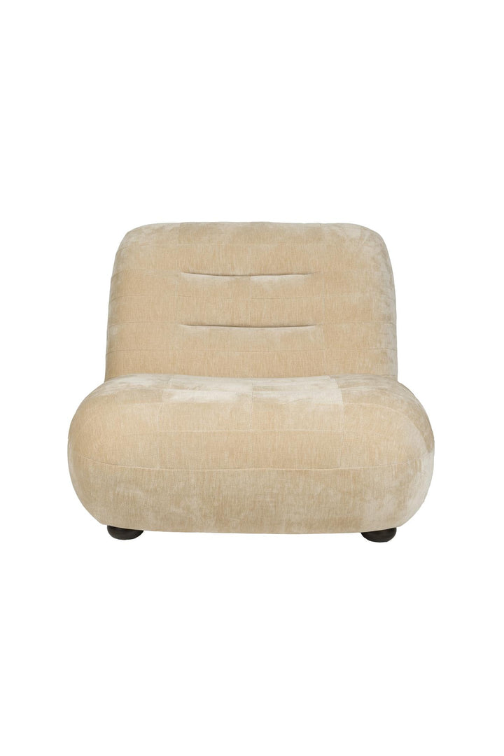Lounge Chair Wyatt Velours Beige