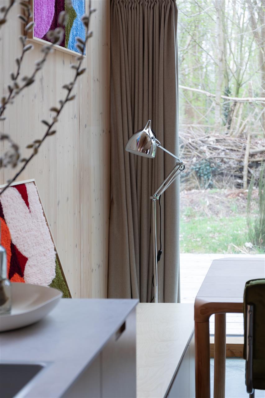 Chrome Reader Table &amp; Floor Lamps