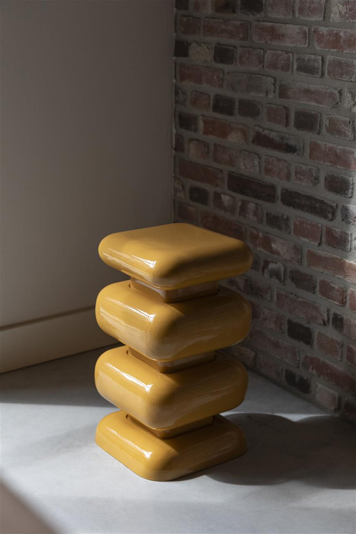Stubby Side Table Ochre Yellow