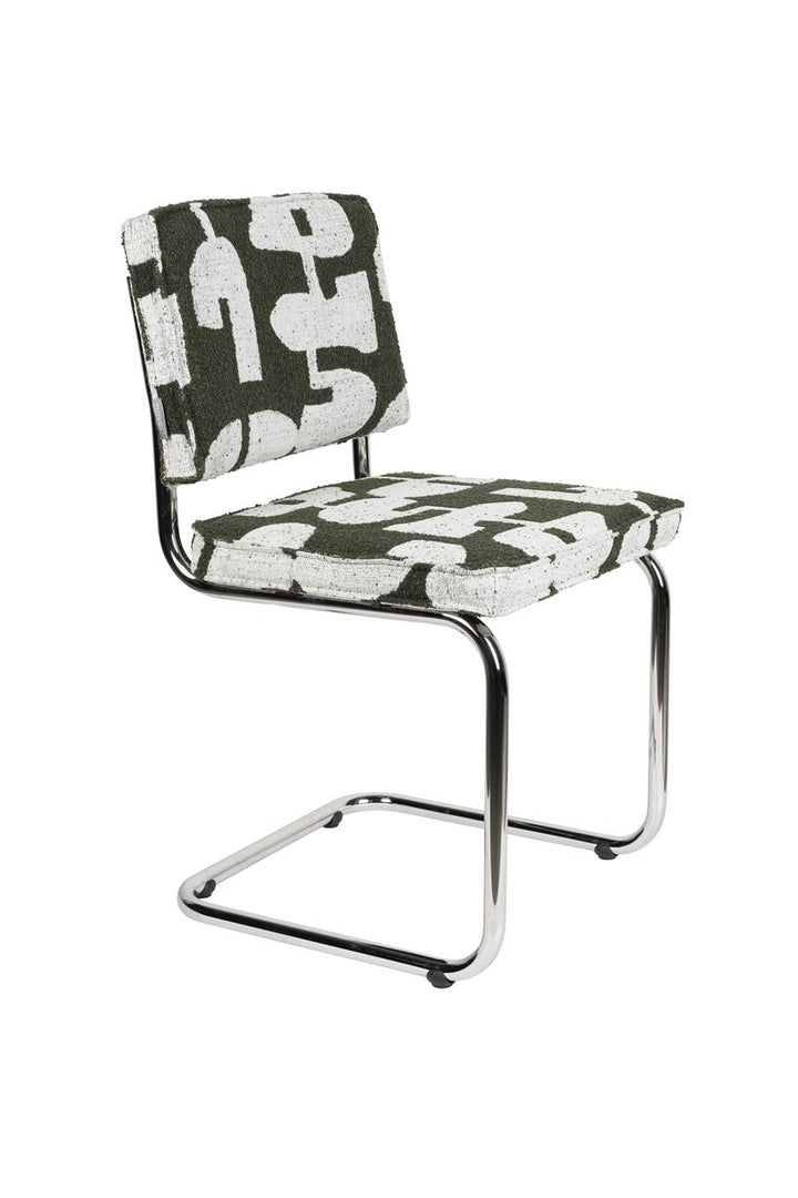 Zuiver Green Ridge Deco Symbols Chair