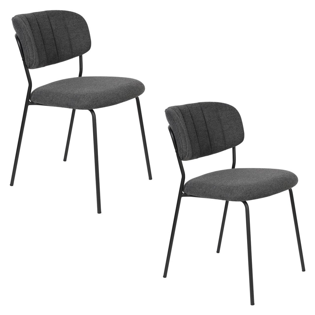 Jolien Black Leg Chairs Set