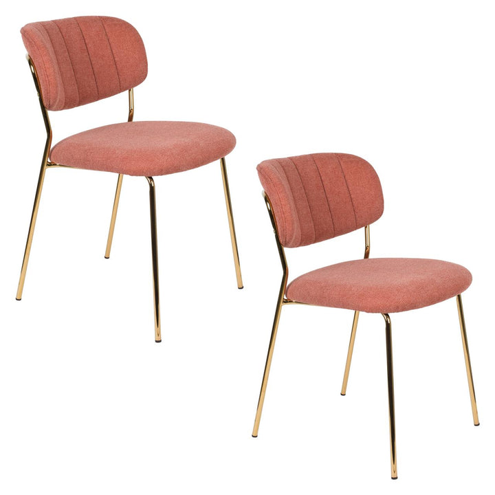 Pink &amp; Gold Leg Jolien Chairs Set