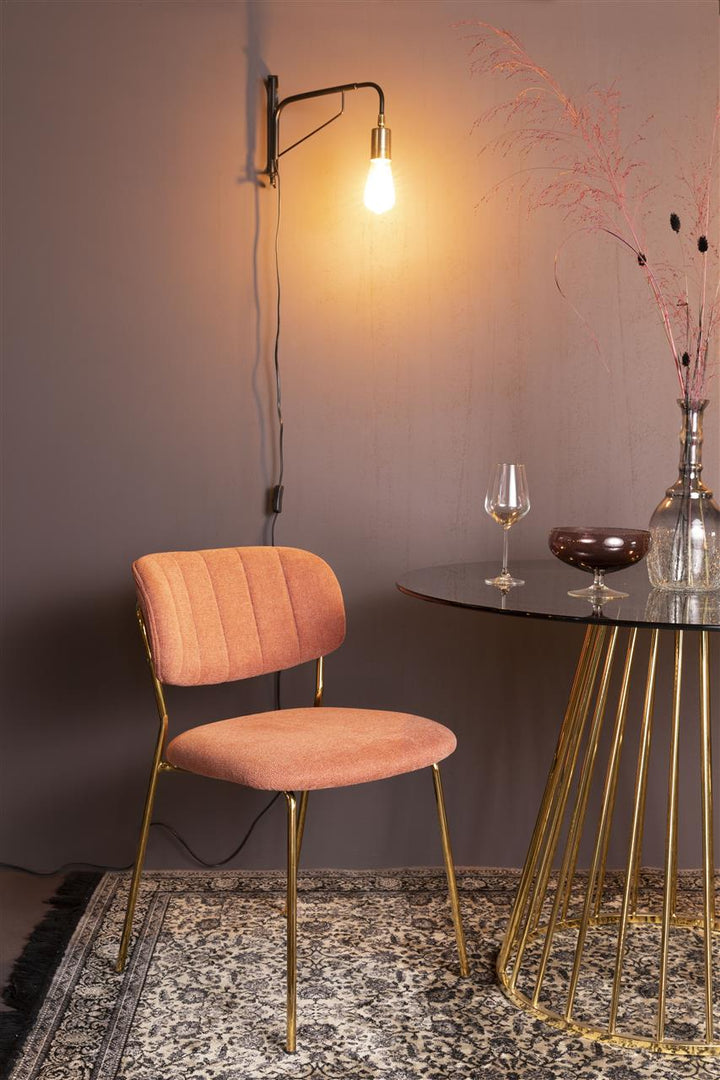 Pink &amp; Gold Leg Jolien Chairs Set