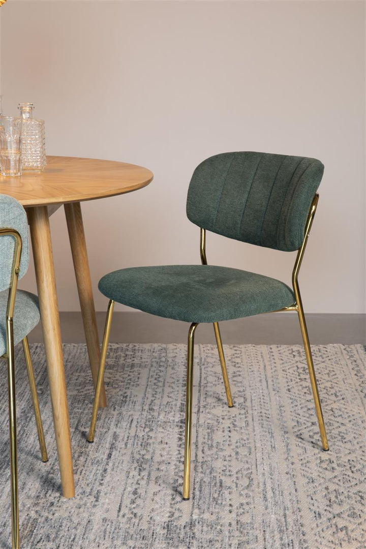 Dark Green &amp; Gold Leg Jolien Chairs Sets