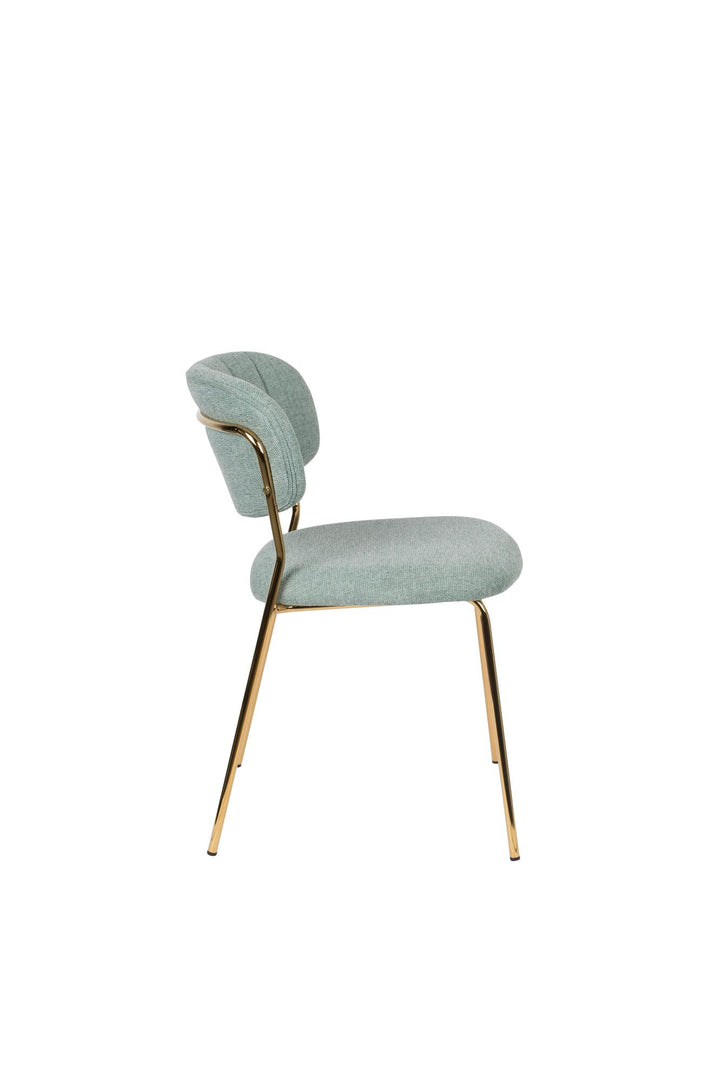 Light Green &amp; Gold Leg Jolien Chairs Sets