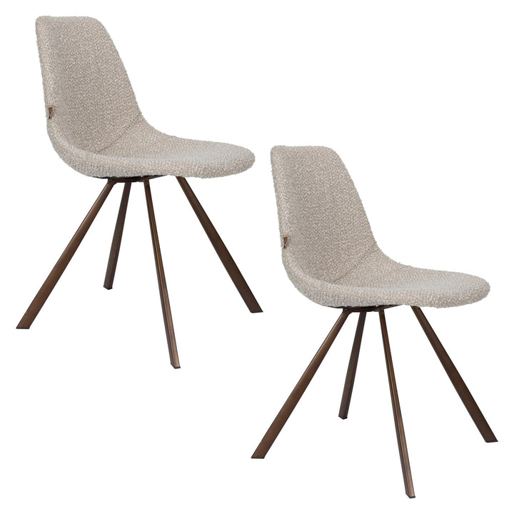 Franky Beige Bouclé Chairs Set