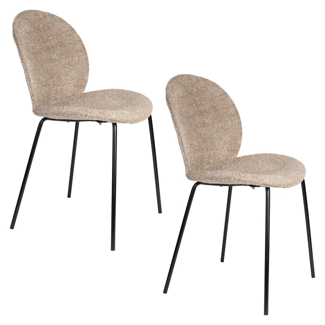 Zuiver Beige Bonnet Dining Chairs Set