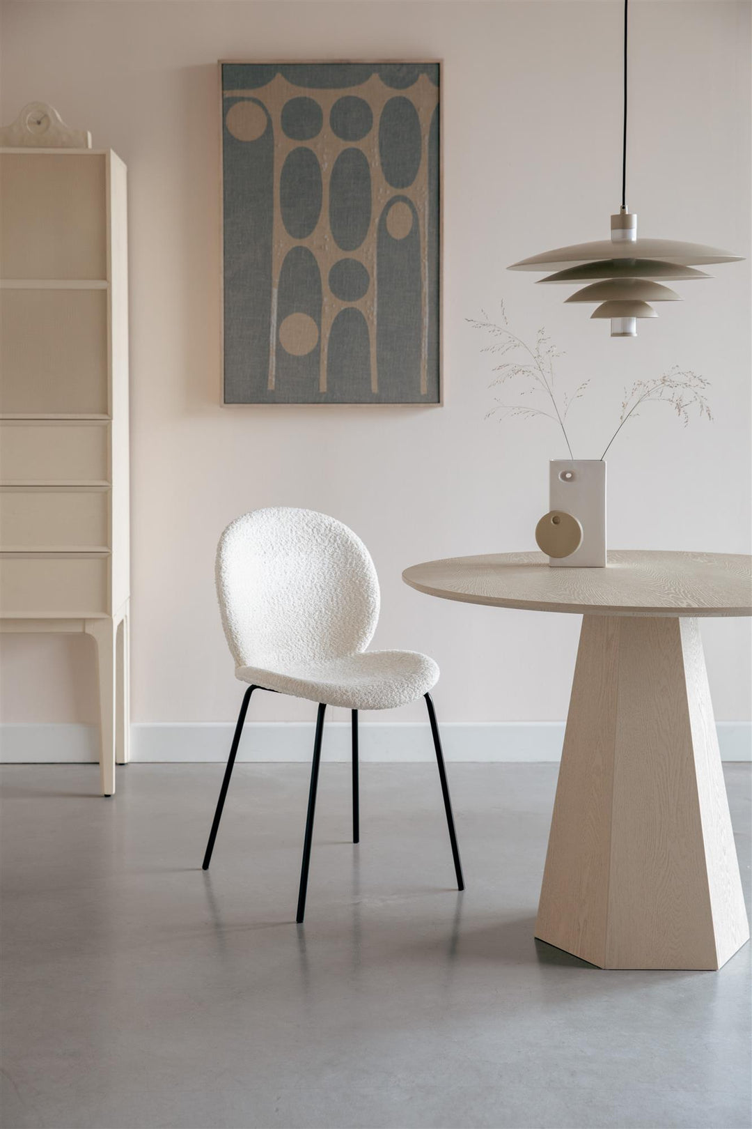 Zuiver Off White Bonnet Dining Chairs Set