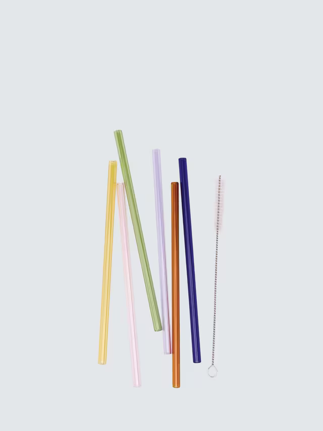 The Danny Glass Highball Straws Set