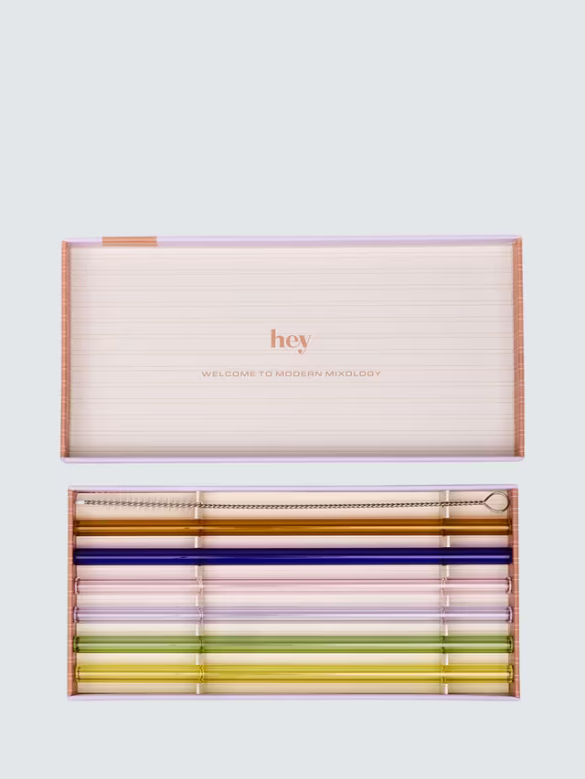The Danny Glass Highball Straws Set