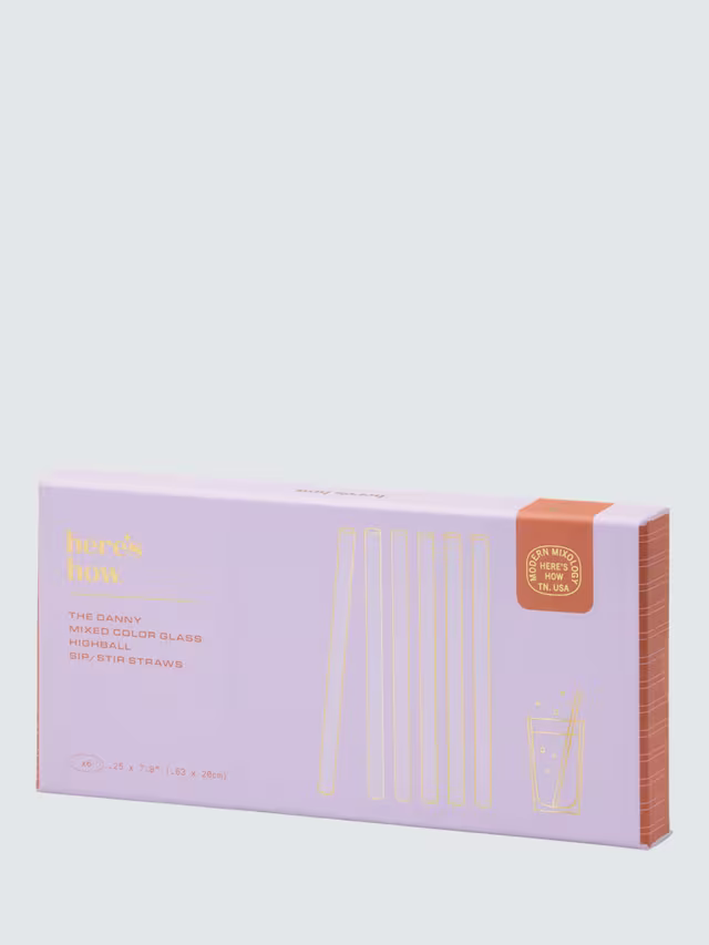 The Danny Glass Highball Straws Set