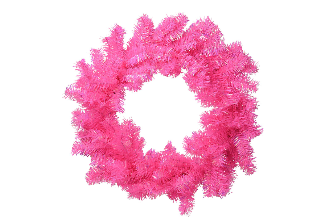 Pink Tinsel Wreath