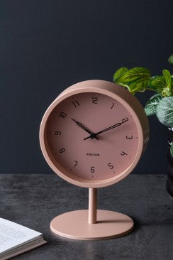 Faded Pink Stark Table Clock