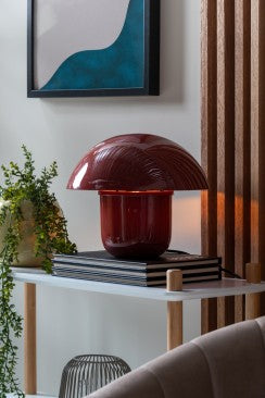 Table Lamp Mushroom Red Ochre