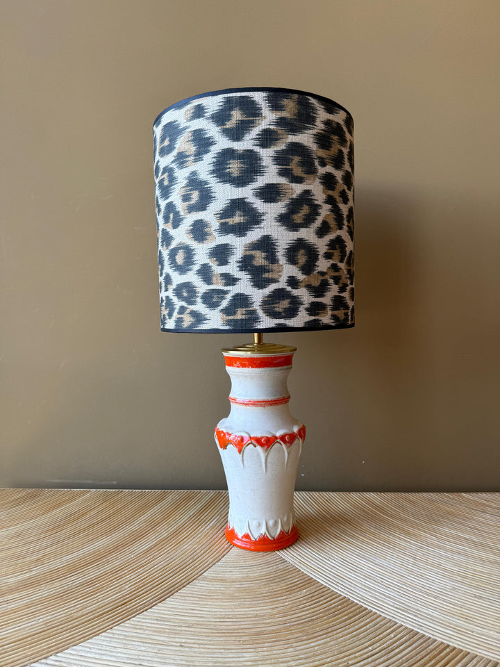 White &amp; Orange Table Lamp
