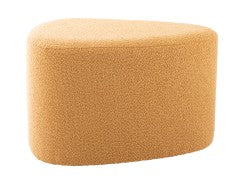 Yellow Bouclé Poufs