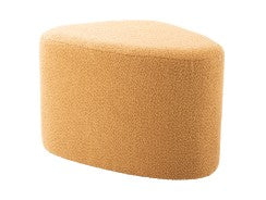 Yellow Bouclé Poufs