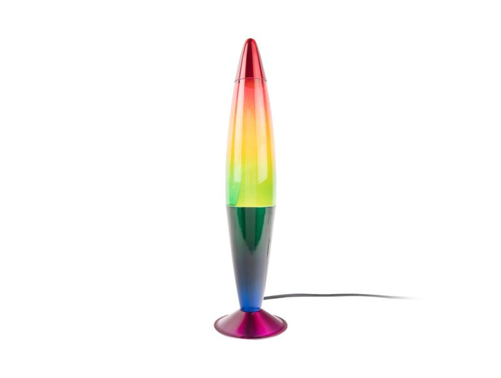 Rainbow Green Rocket Lava Table Lamp