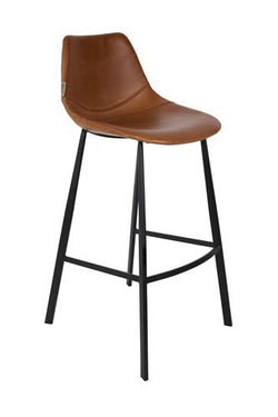 SALE Brown Leather Franky Stool