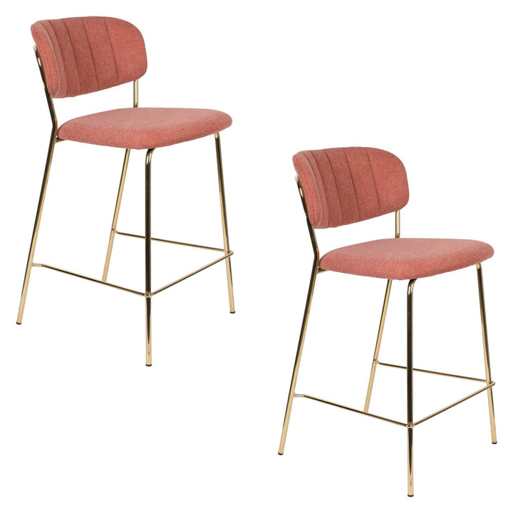 Pink &amp; Gold Leg Jolien Stool Set