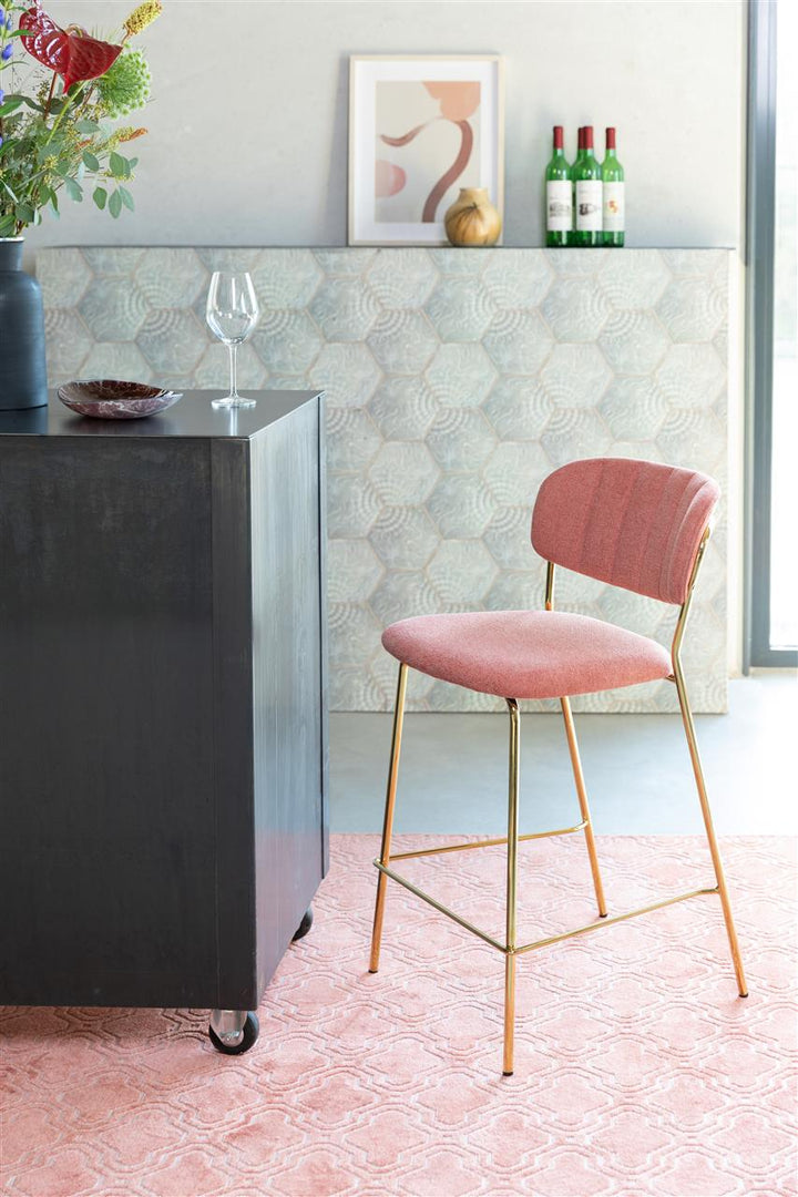 Pink &amp; Gold Leg Jolien Stool Set
