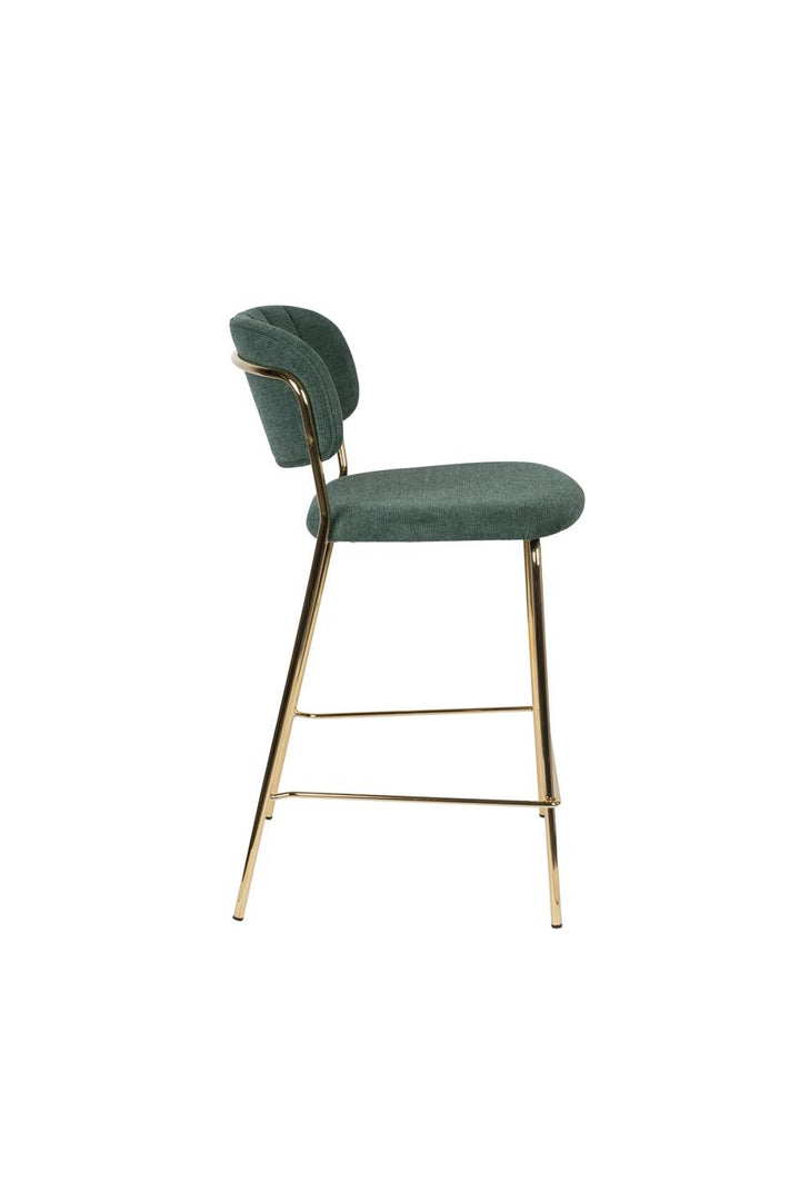 Dark Green &amp; Gold Leg Jolien Stool Set