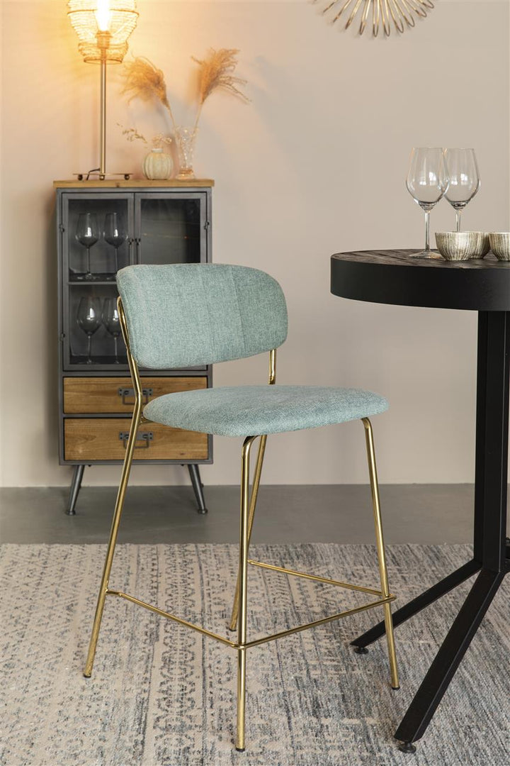 Light Green &amp; Gold Leg Jolien Stool Set