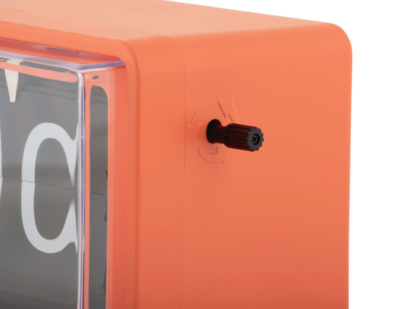 Retro Orange Boxed Flip Clock