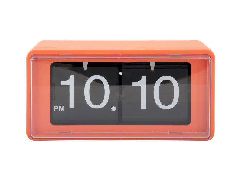 Retro Orange Boxed Flip Clock