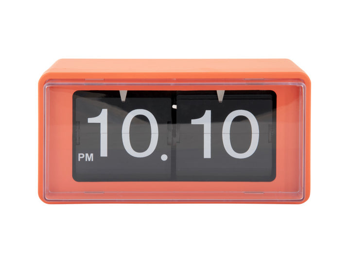 Retro Orange Boxed Flip Clock