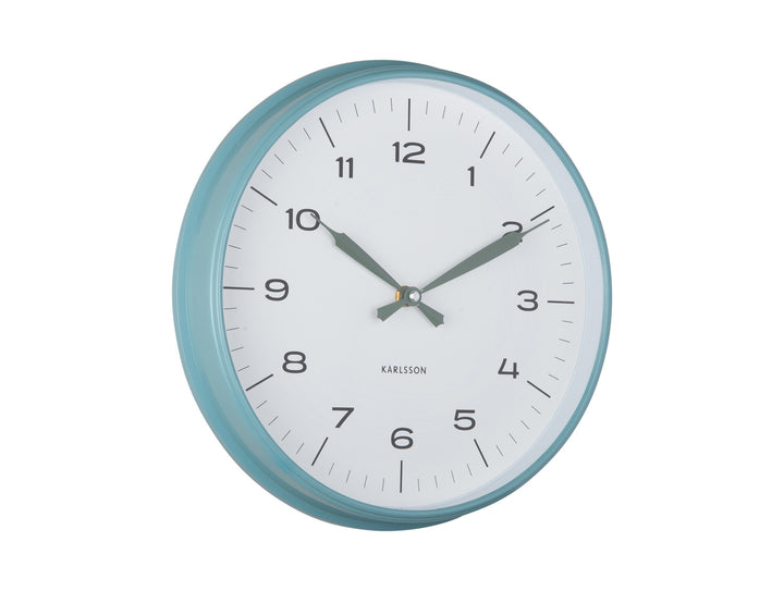 Misty Blue Modern Factory Wall Clock