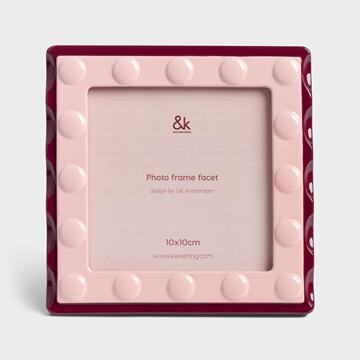 Pink Square Facet Photo Frame