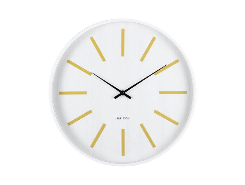 Citrine Yellow Retro Arruga Wall Clock